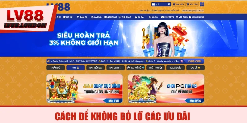 Cách để không bỏ lỡ các ưu đãi